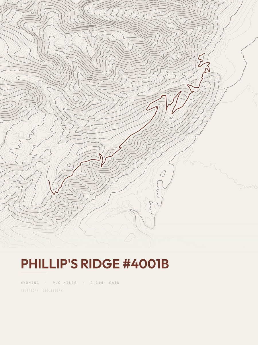 Phillip's Ridge Topographic print