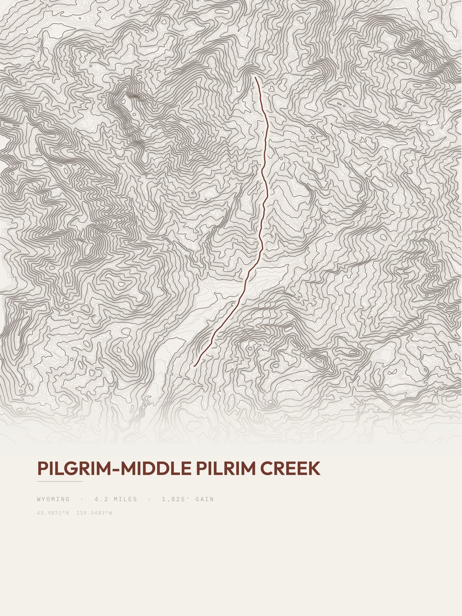 Pilgrim-Middle Pilrim Creek Topographic print
