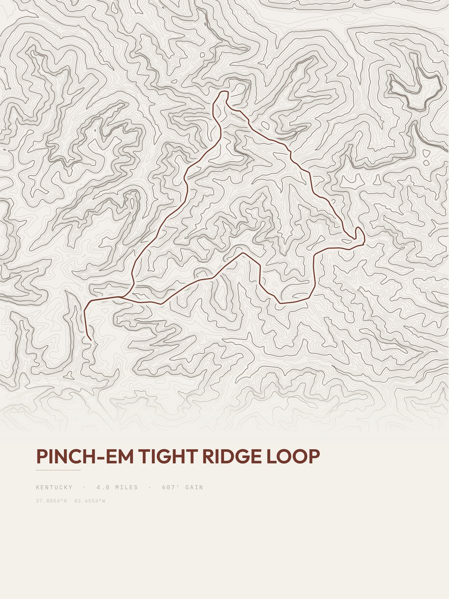 Pinch-Em Tight Ridge Loop Topographic print