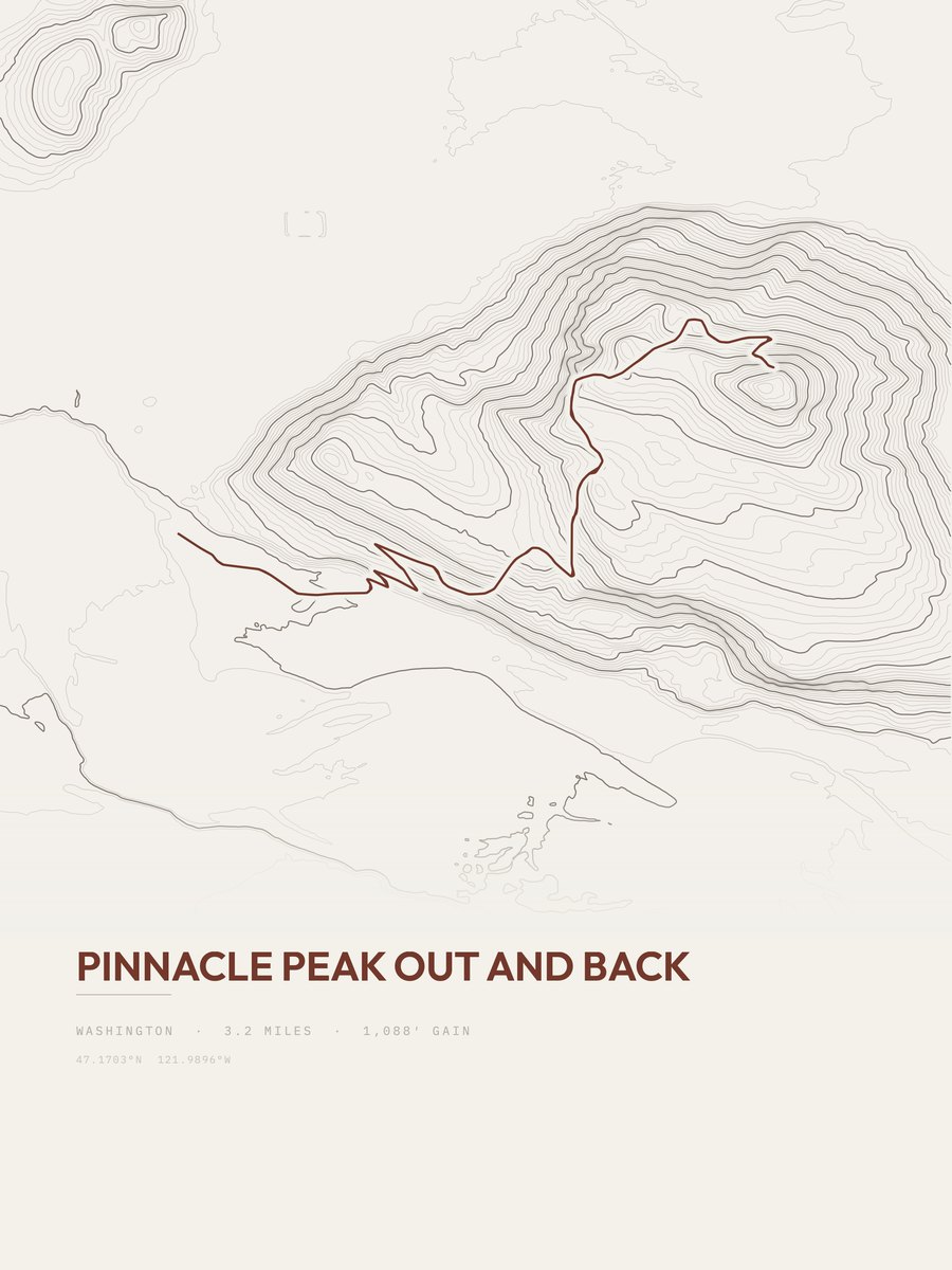 Pinnacle Peak Topographic print