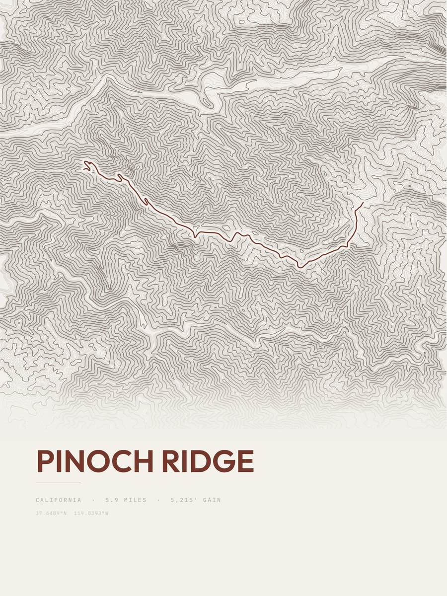 Pinoch Ridge Topographic print