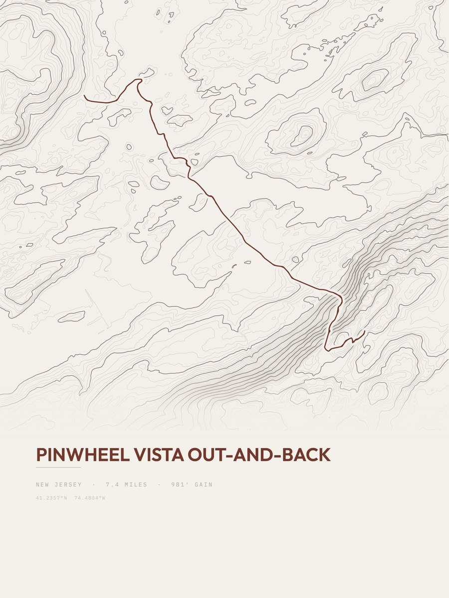 Pinwheel Vista Topographic print