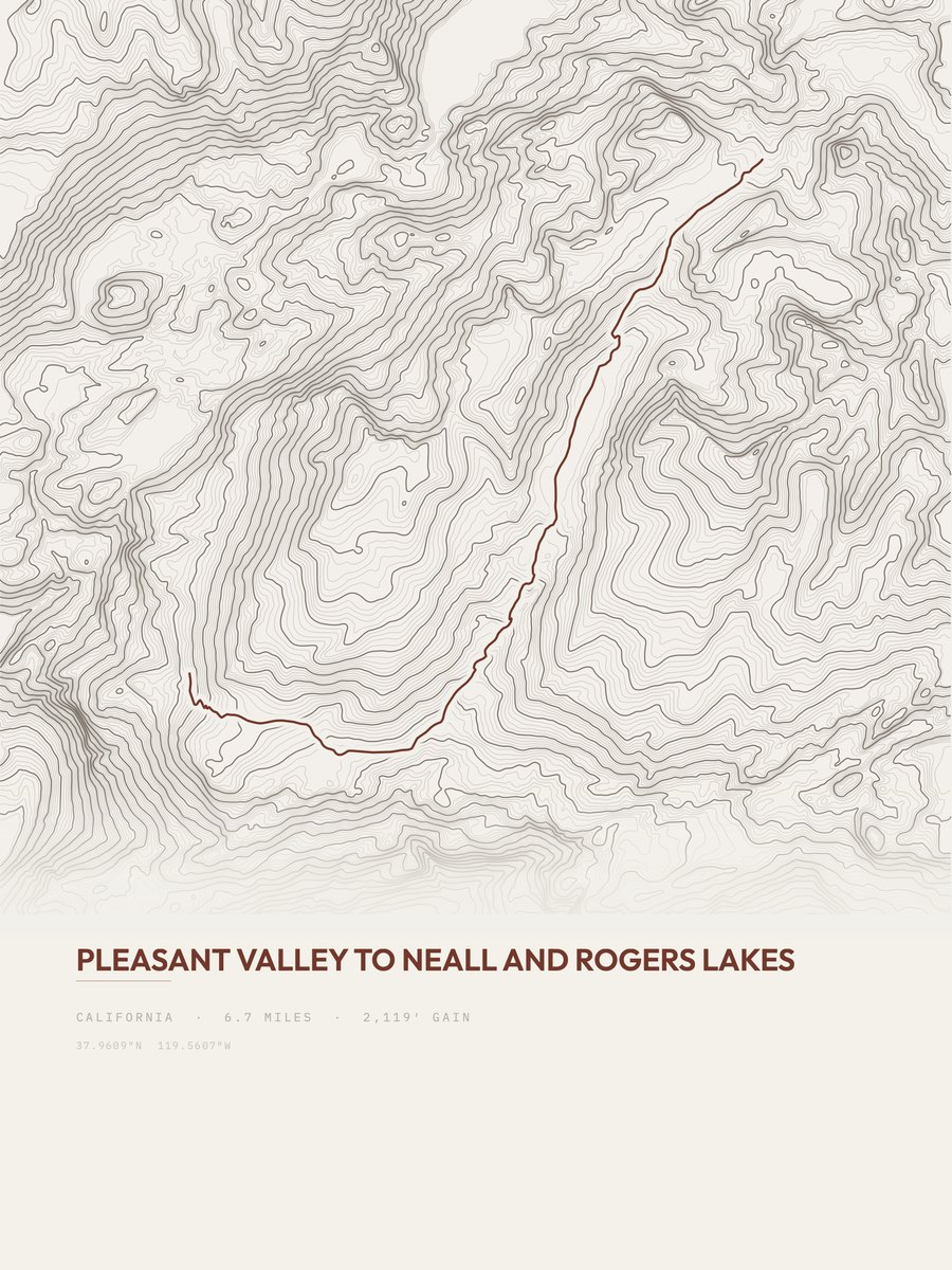 Neall and Rogers Lakes Topographic print