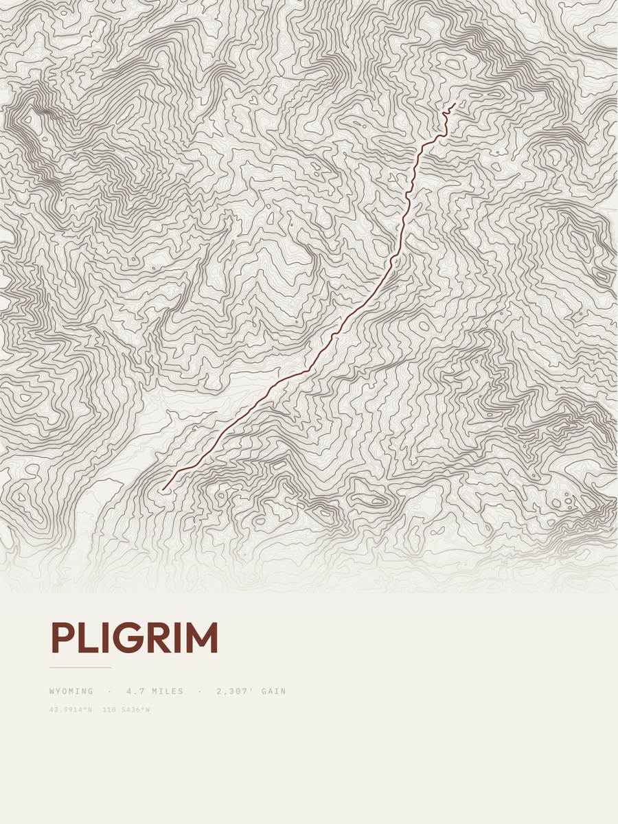 Pligrim Topographic print