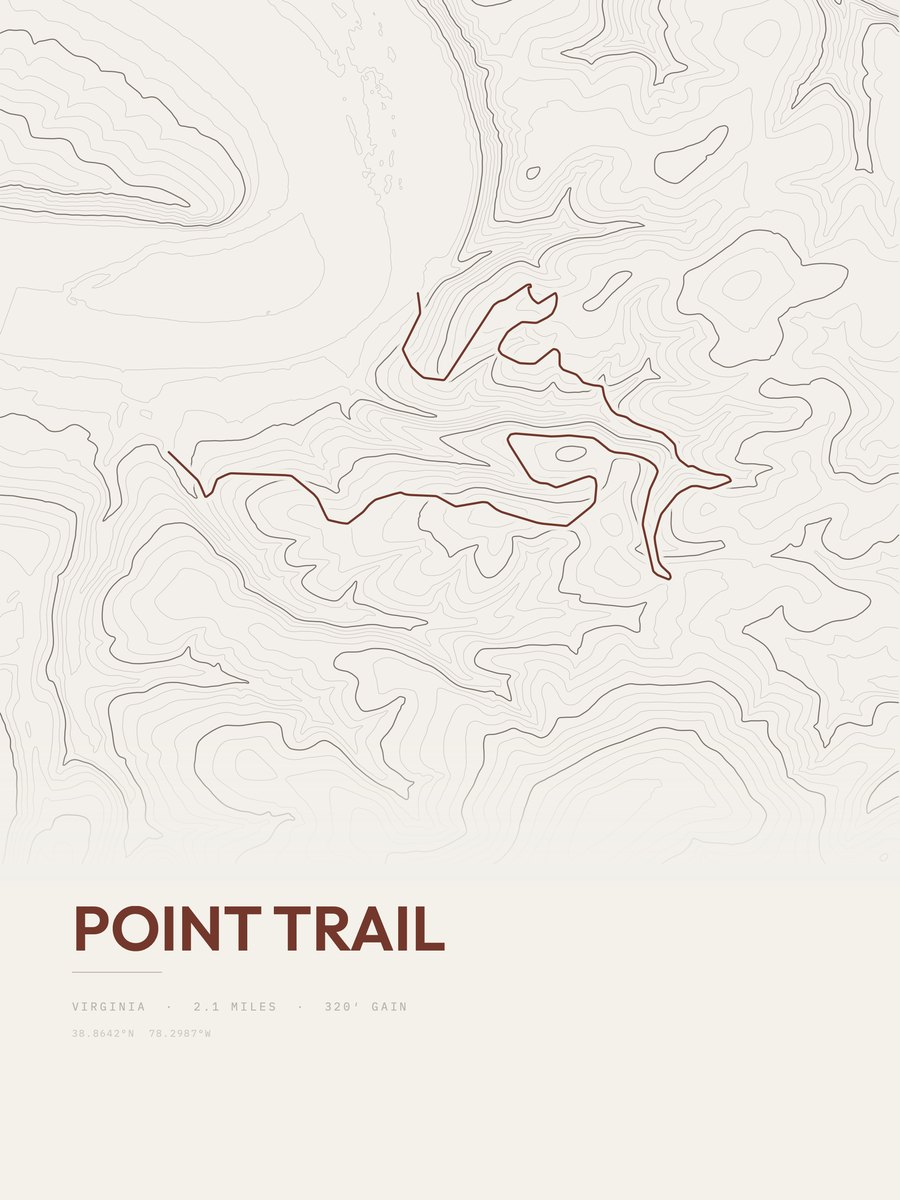 Point Trail Topographic print