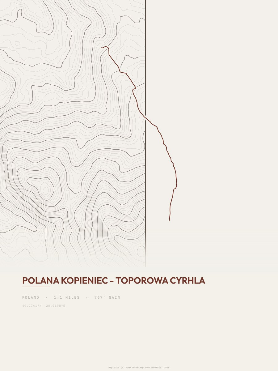 Toporowa Cyrhla Topographic print