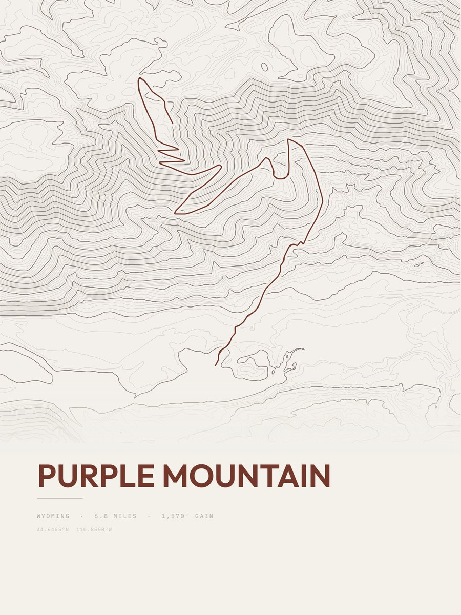 Purple Mountain Topographic print