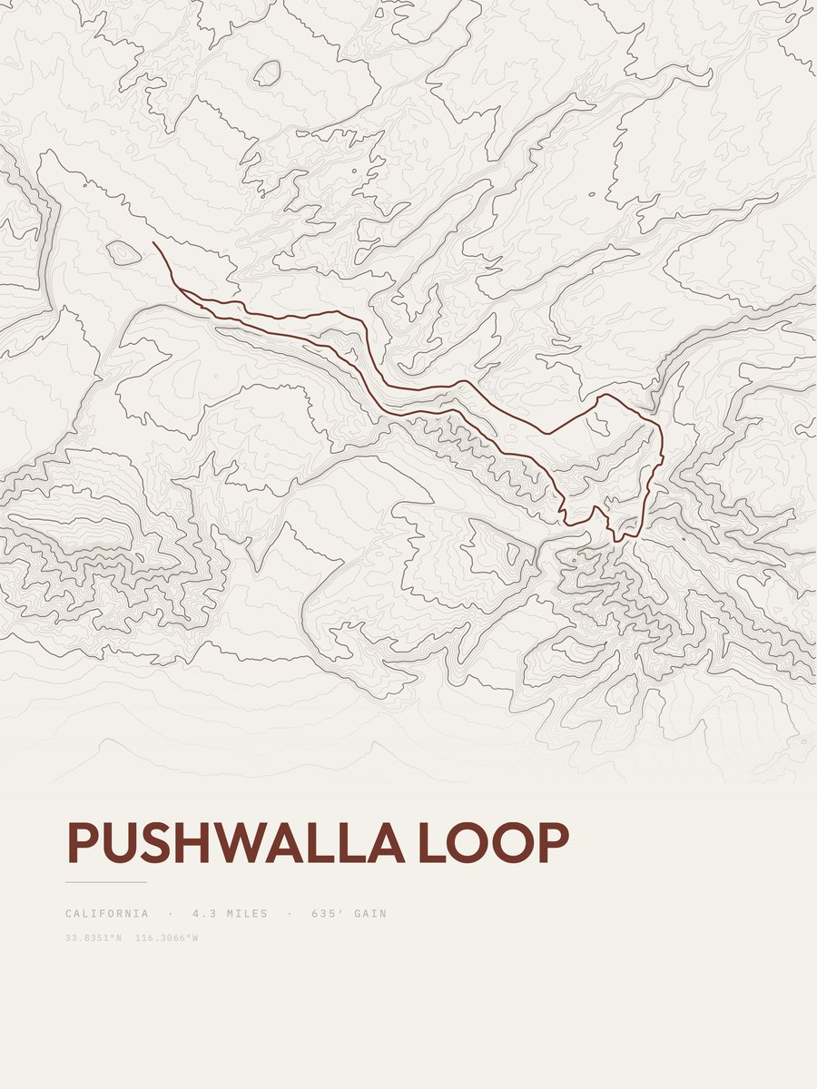 Pushwalla Loop Topographic print