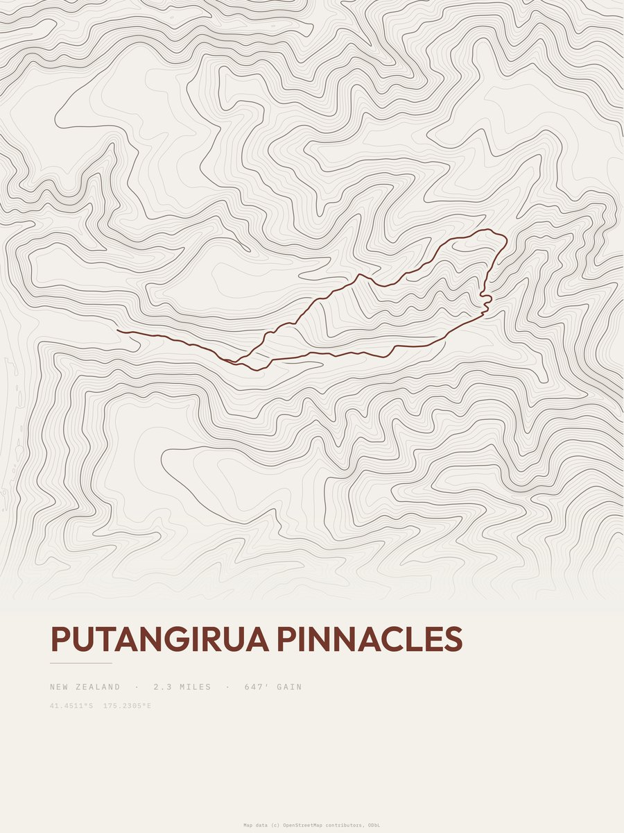 Putangirua Pinnacles Topographic print