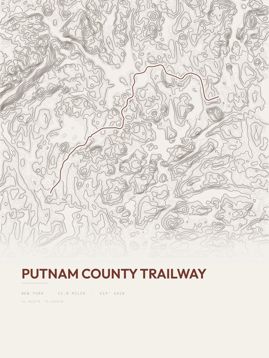Putnam County Trailway Topographic print