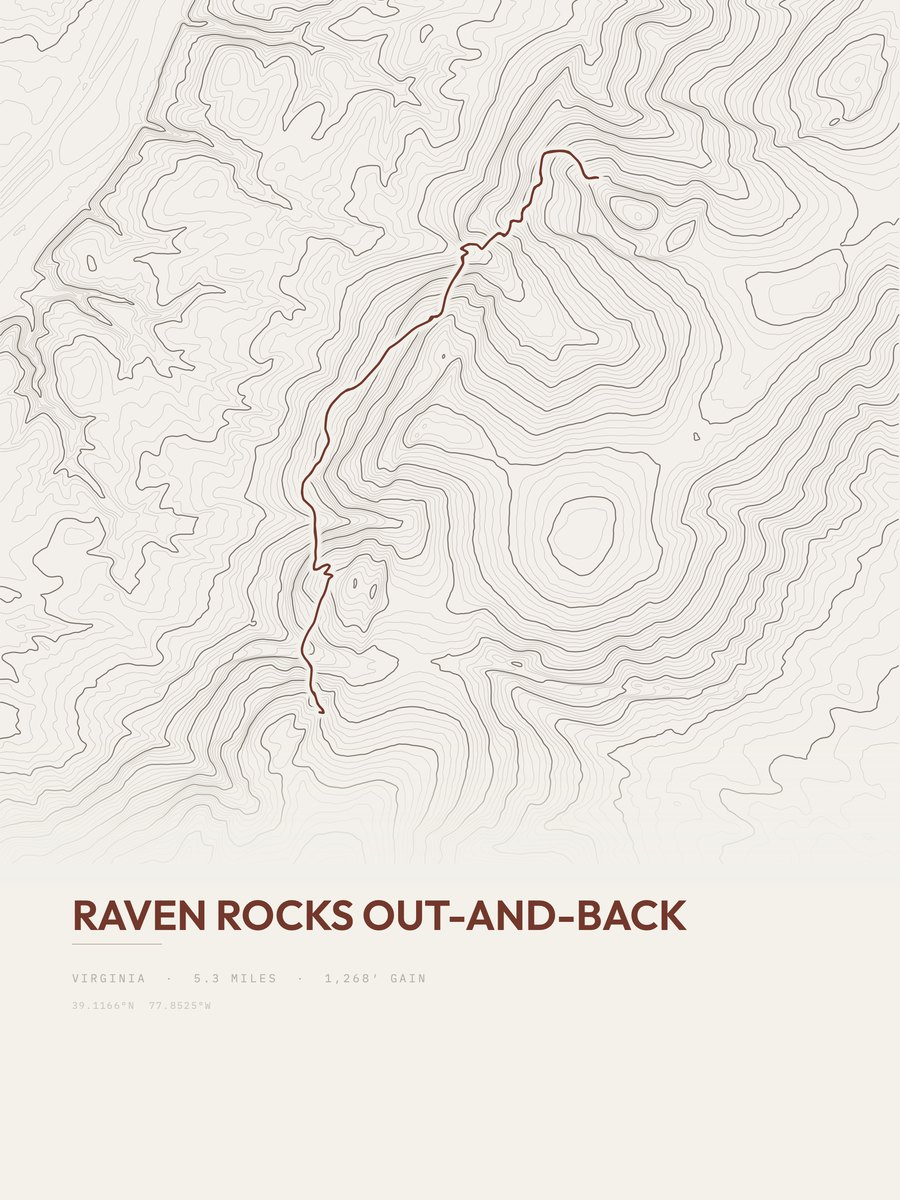 Raven Rocks Topographic print