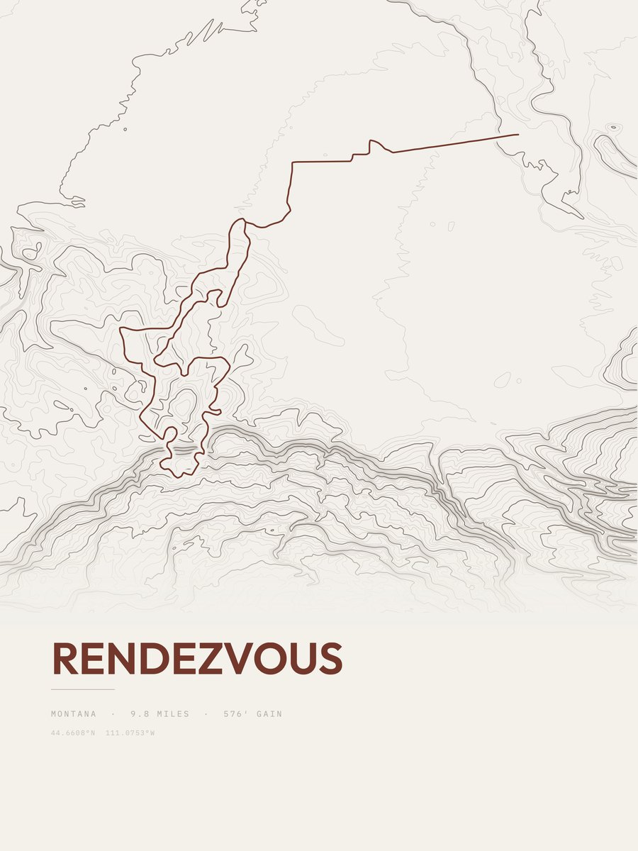 Rendezvous Topographic print