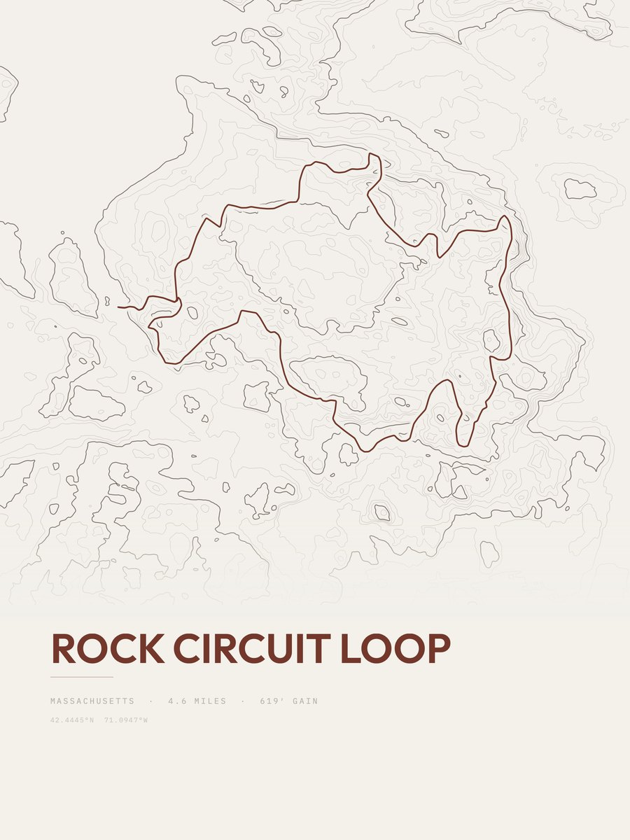 Rock Circuit Loop Topographic print