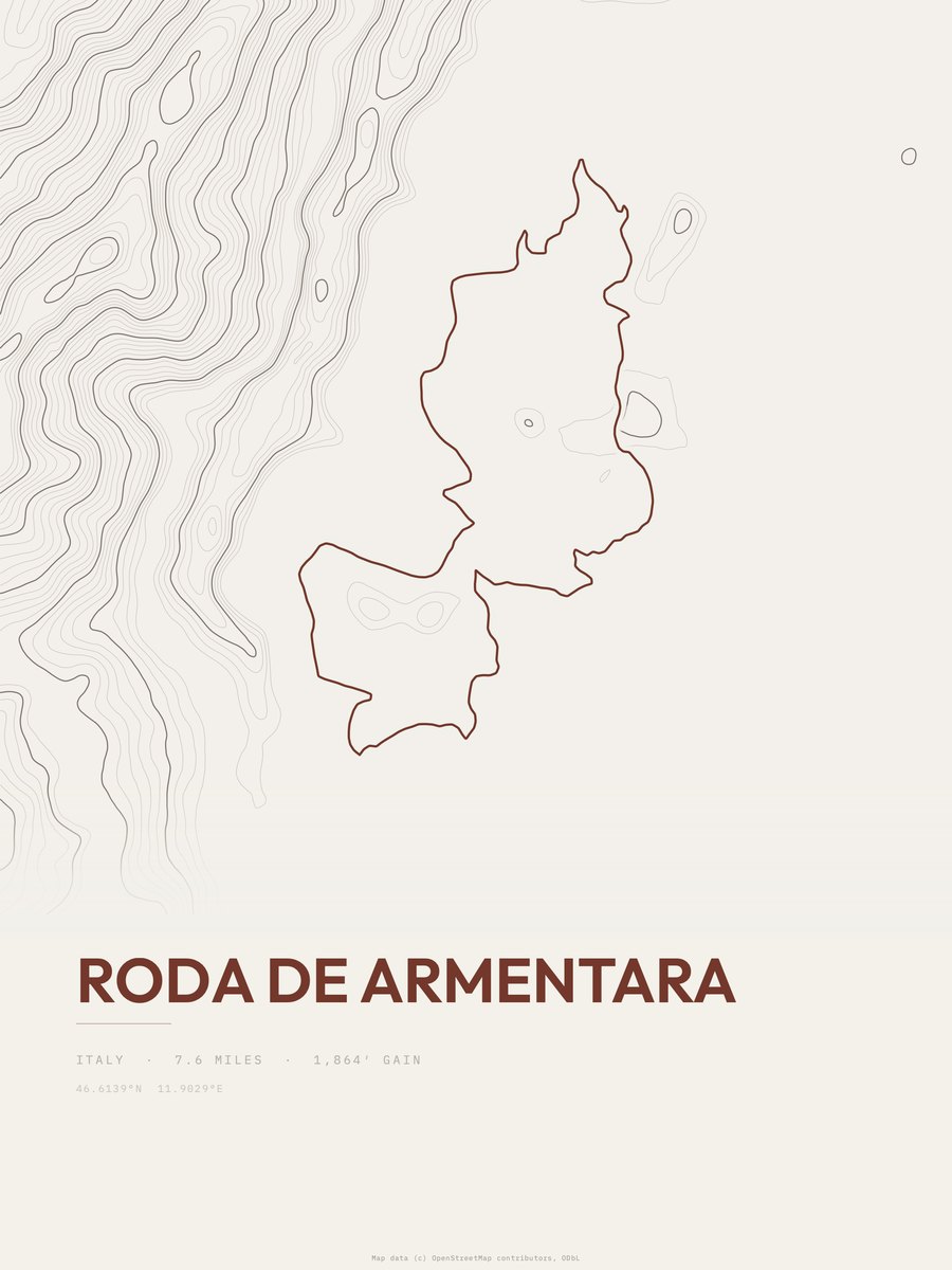 Roda de Armentara Topographic print