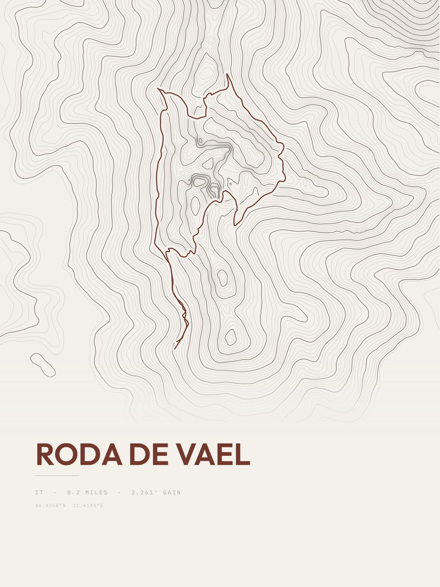 Roda de Vael topographic trail print