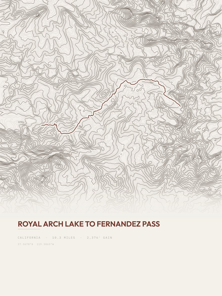 Fernandez Pass Topographic print