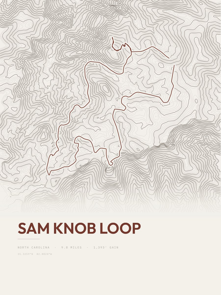 Sam Knob Loop Topographic print