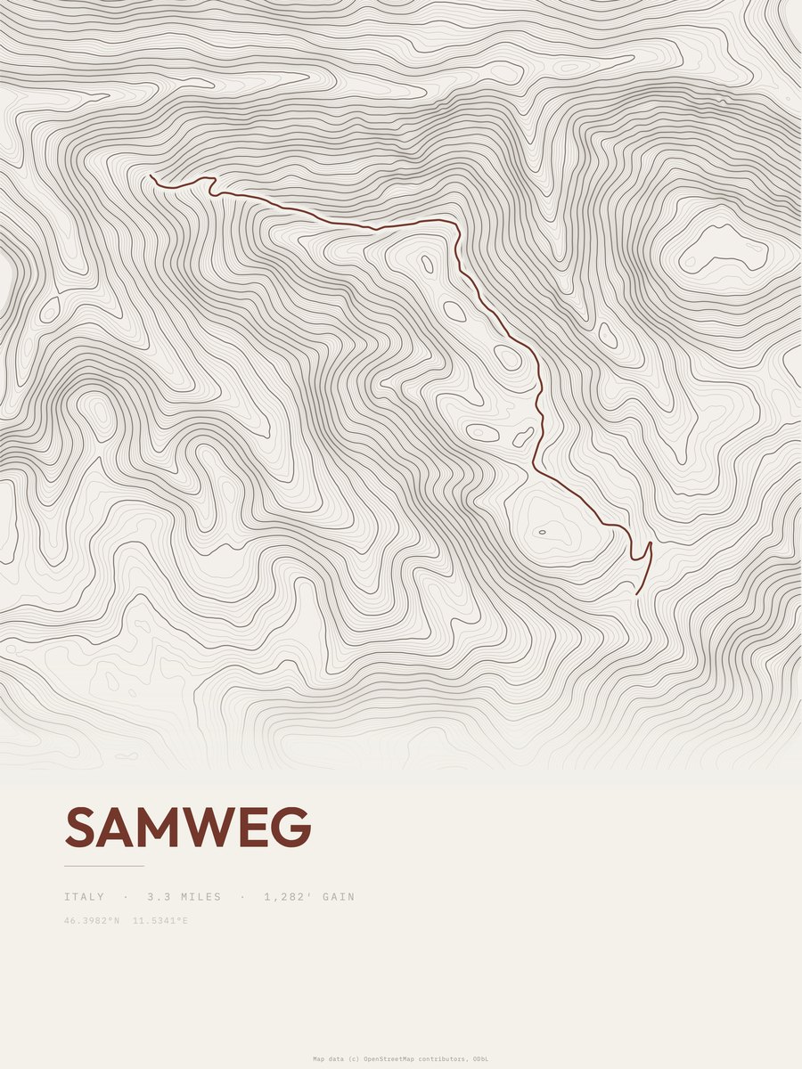 Samweg Topographic print