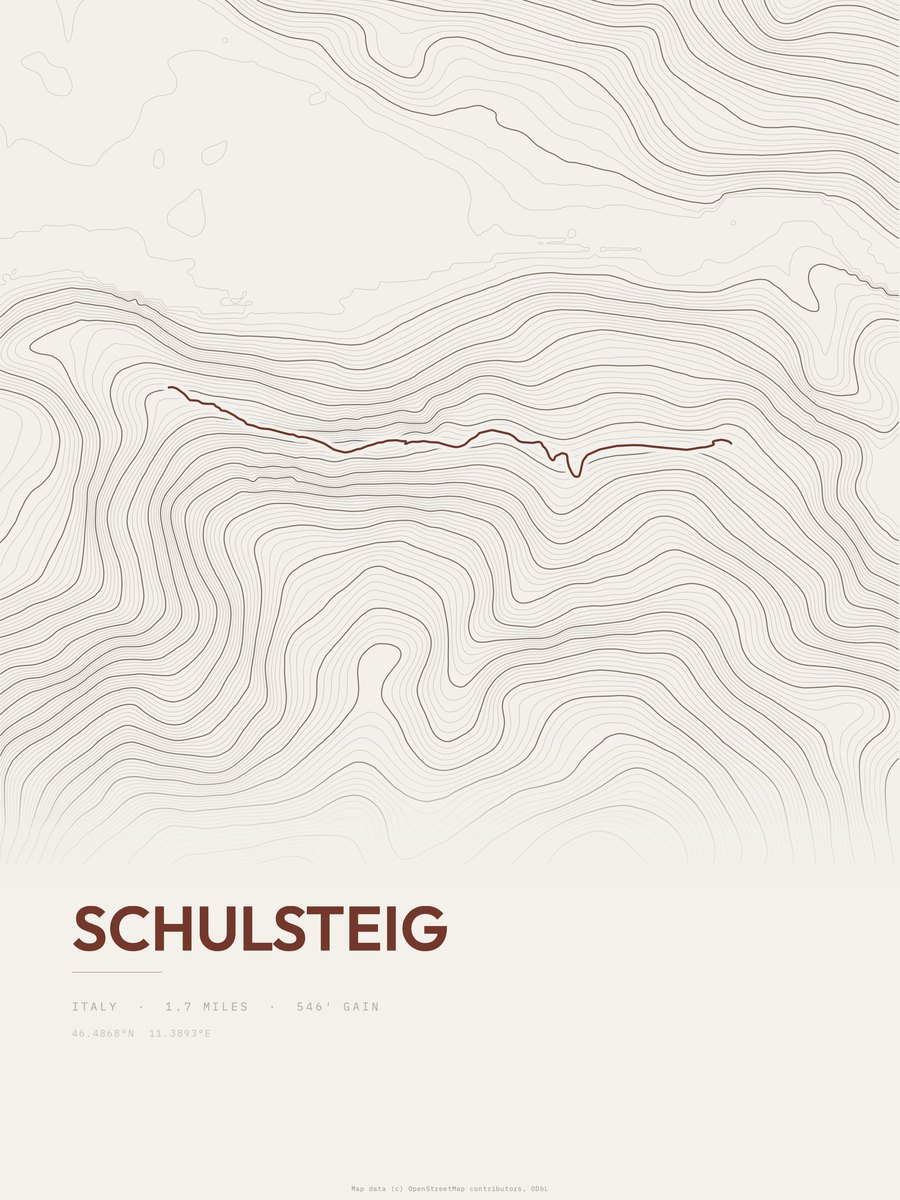 Schulsteig Topographic print