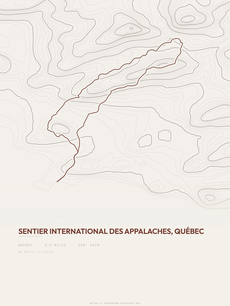 SIA topographic trail print