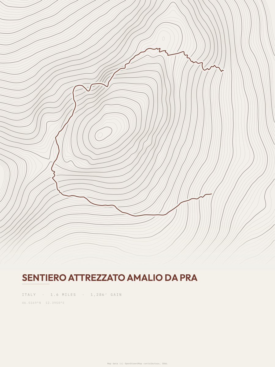 Amalio Da Pra Topographic print