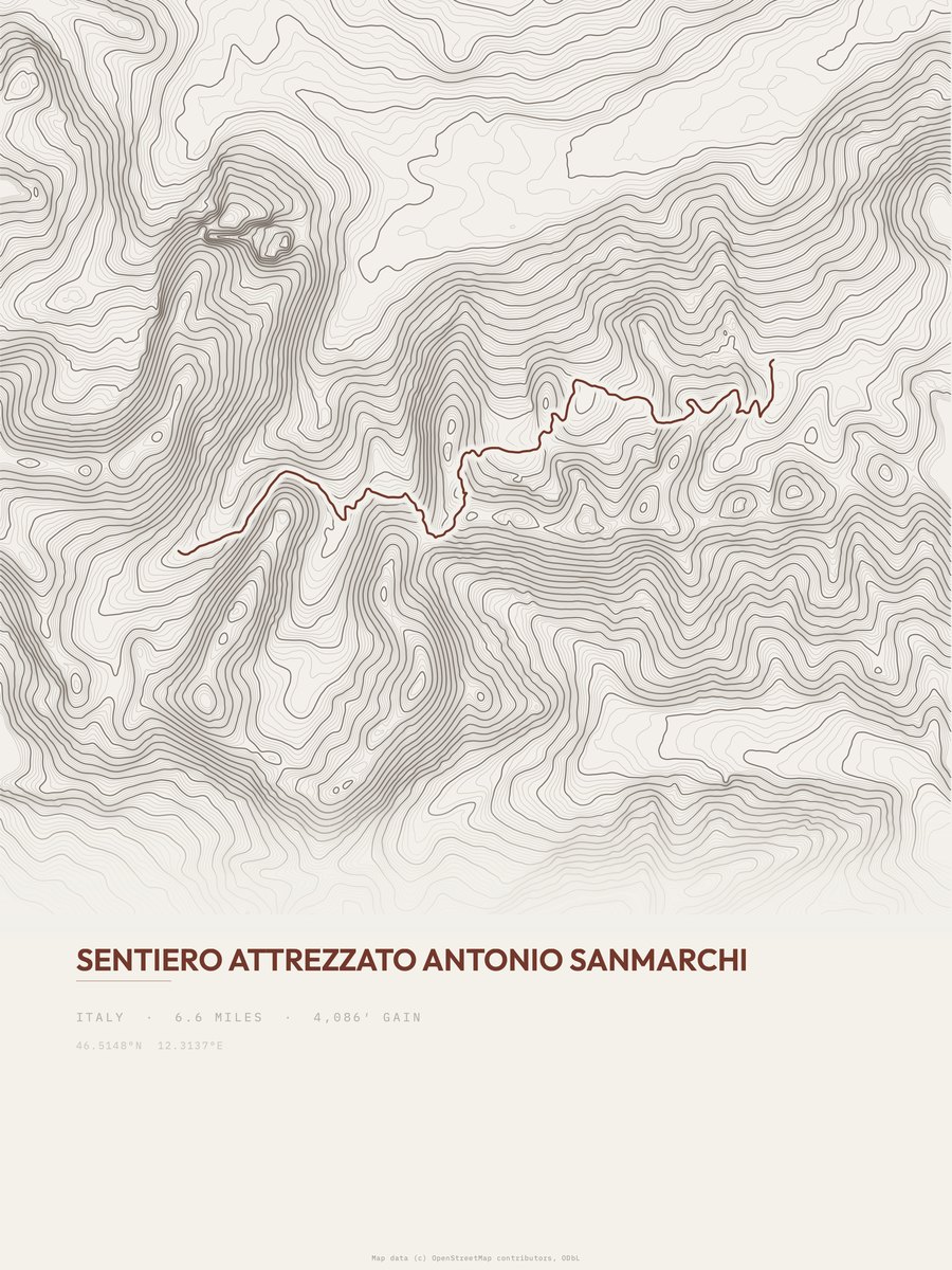 Antonio Sanmarchi Topographic print