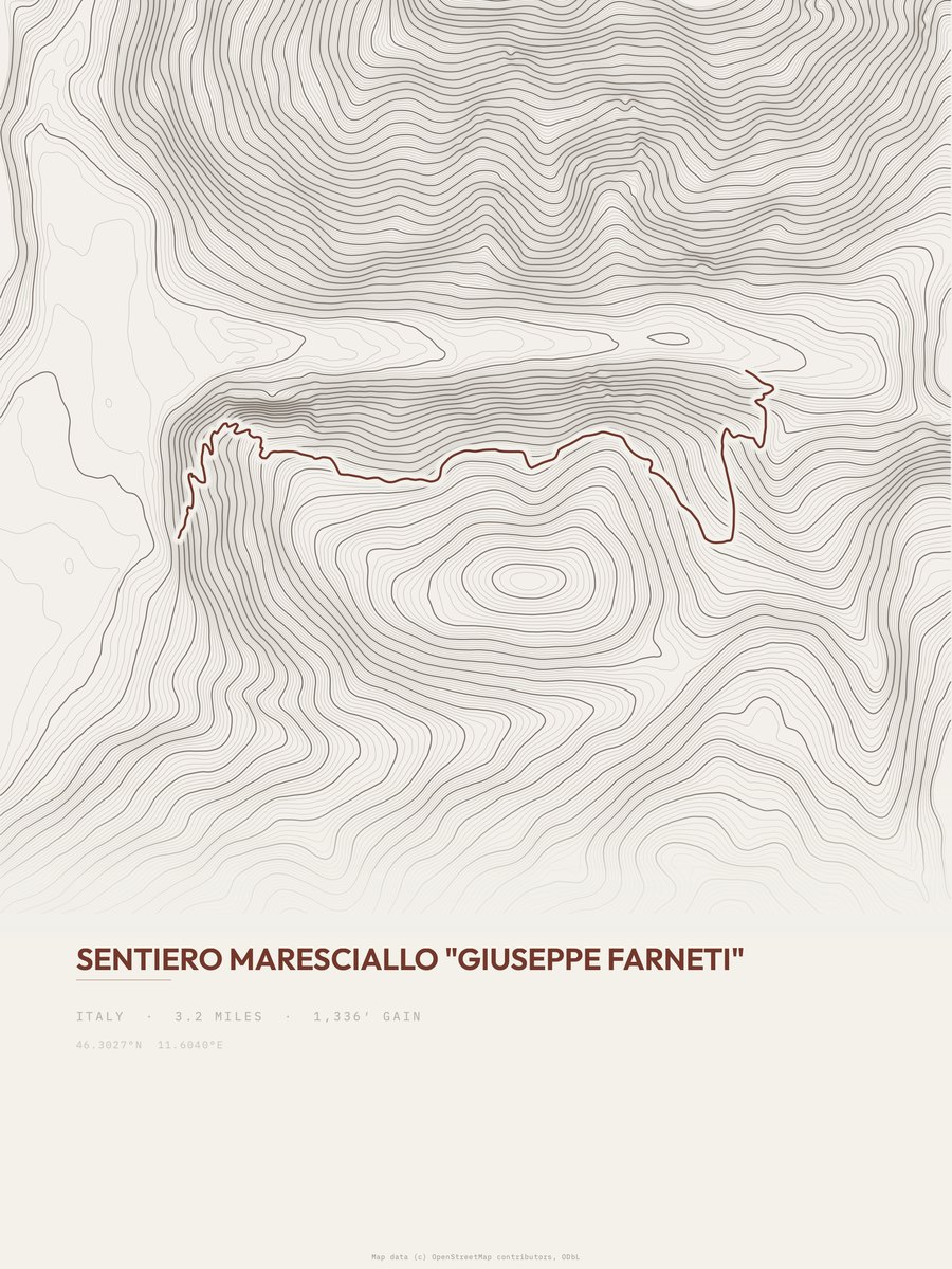 Maresciallo Giuseppe Farneti Topographic print