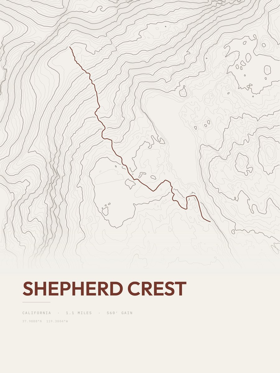 Shepherd Crest Topographic print