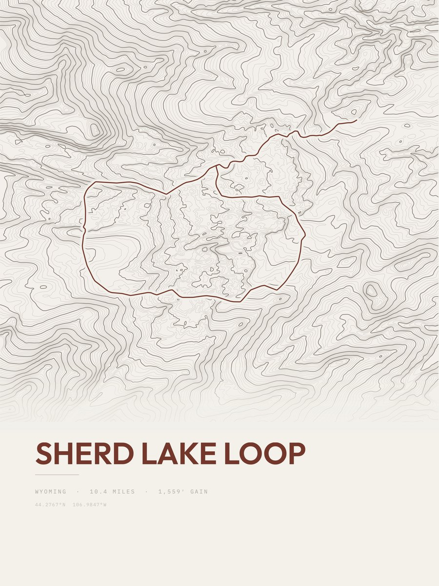 Sherd Lake Loop Topographic print
