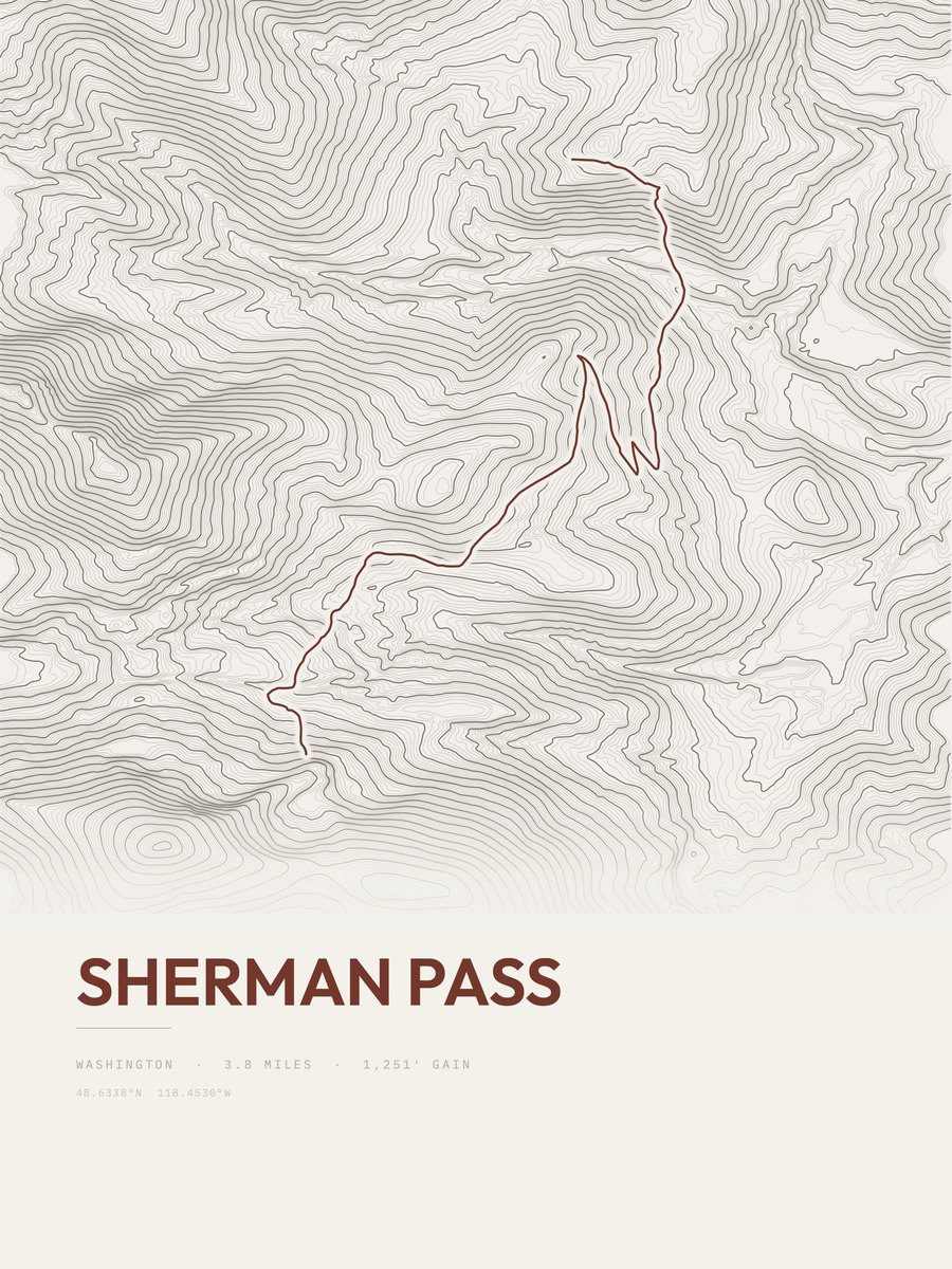 Sherman Pass Topographic print
