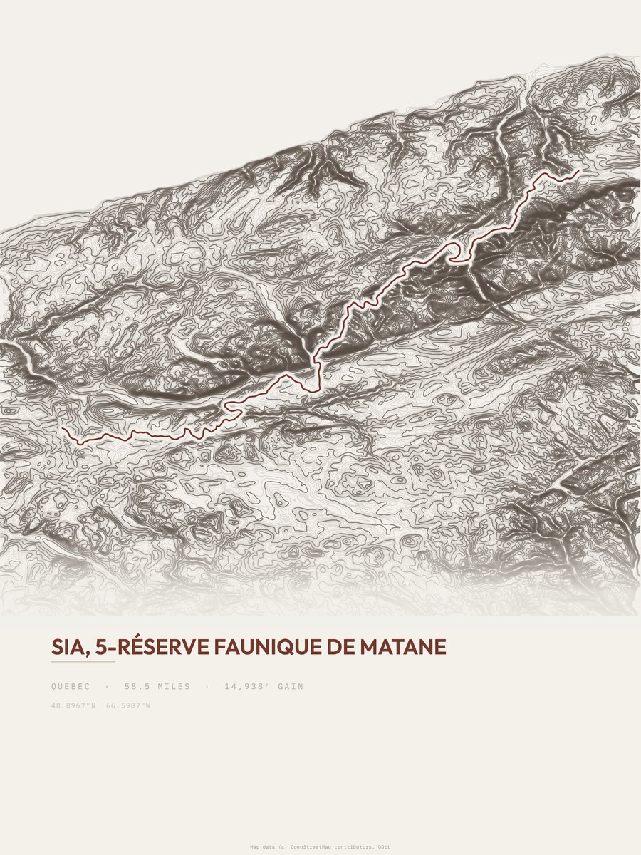 SIA topographic trail print