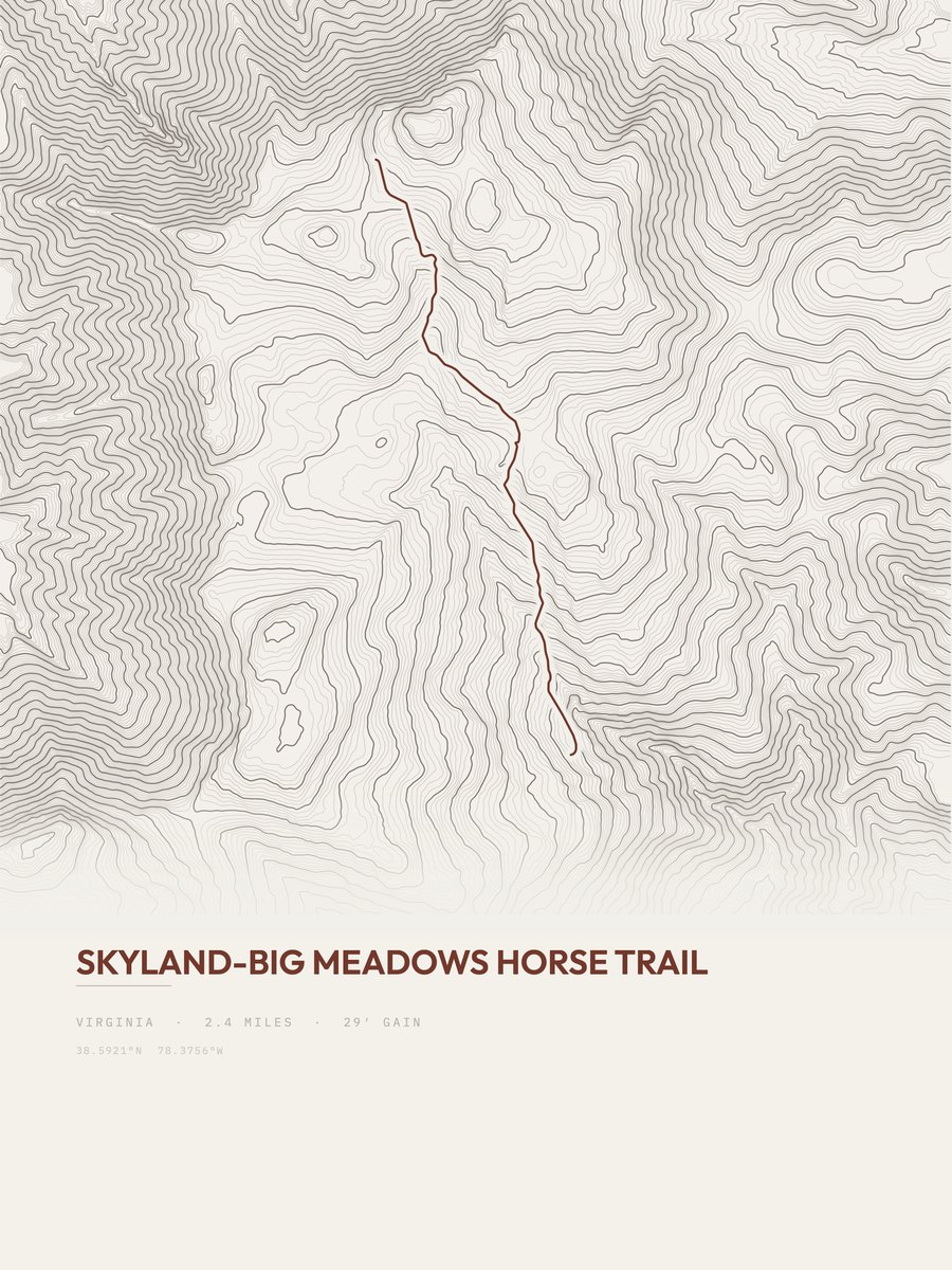 Skyland-Big Meadows Horse Trail Topographic print