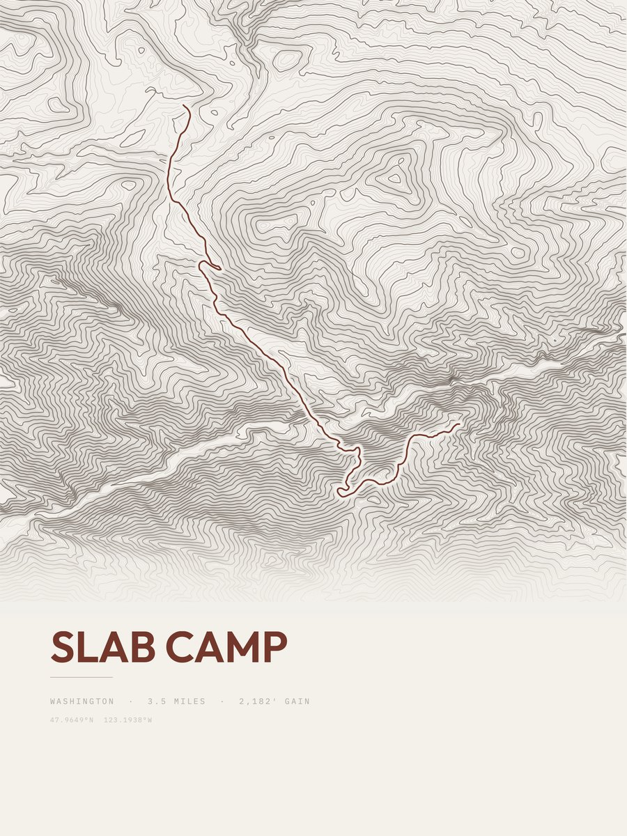 Slab Camp Topographic print