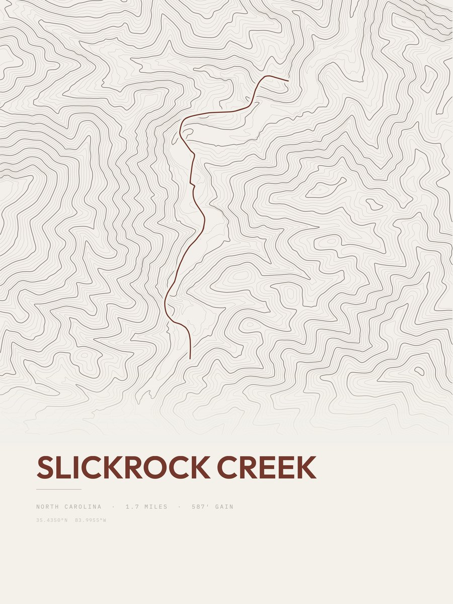 Slickrock Creek Topographic print