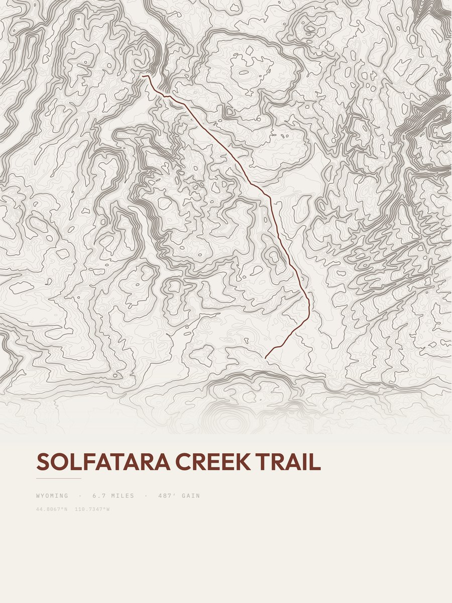 Solfatara Creek Trail Topographic print