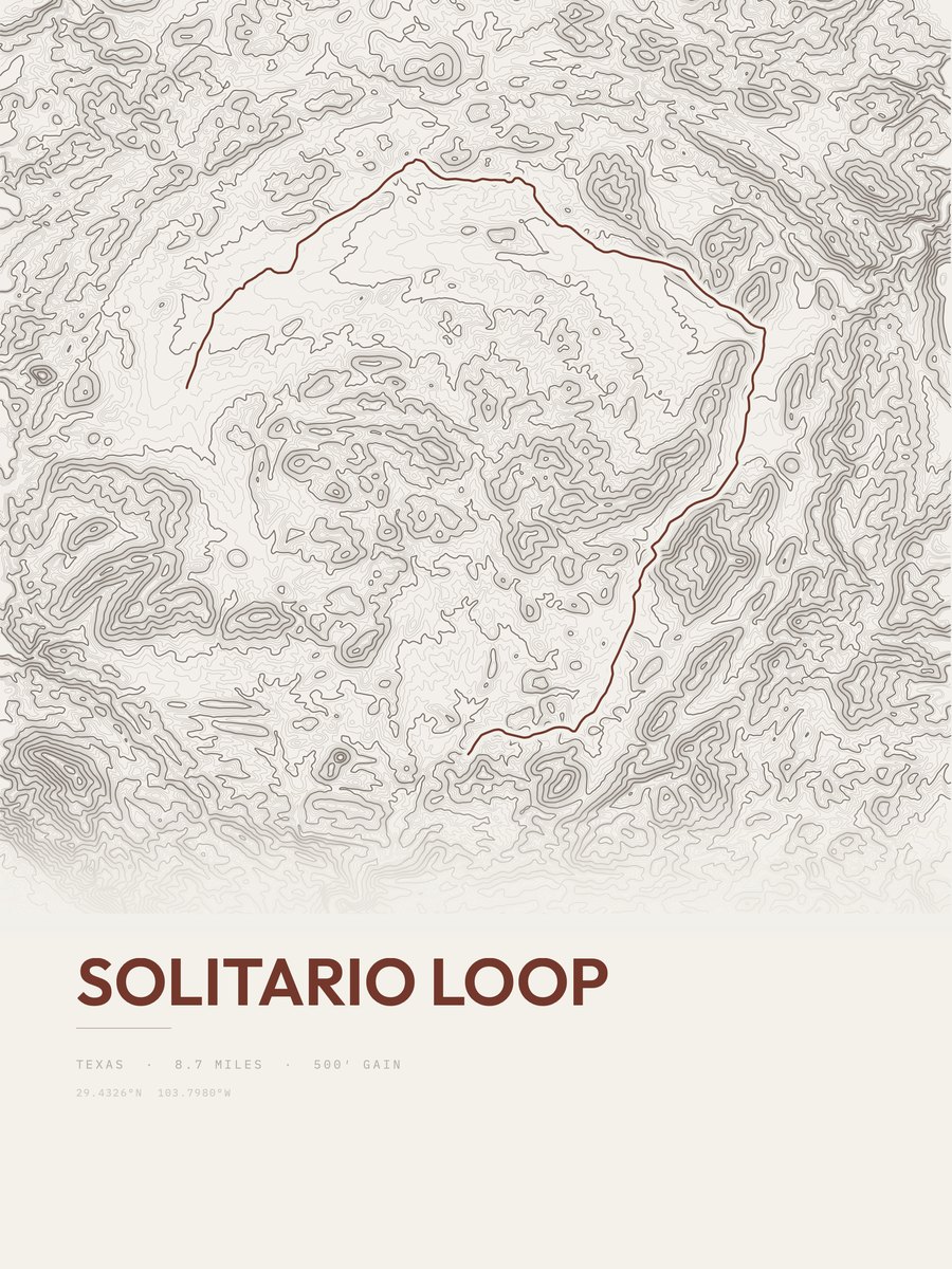 Solitario Loop Topographic print