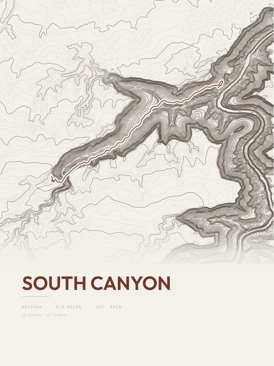 South Canyon Topographic print