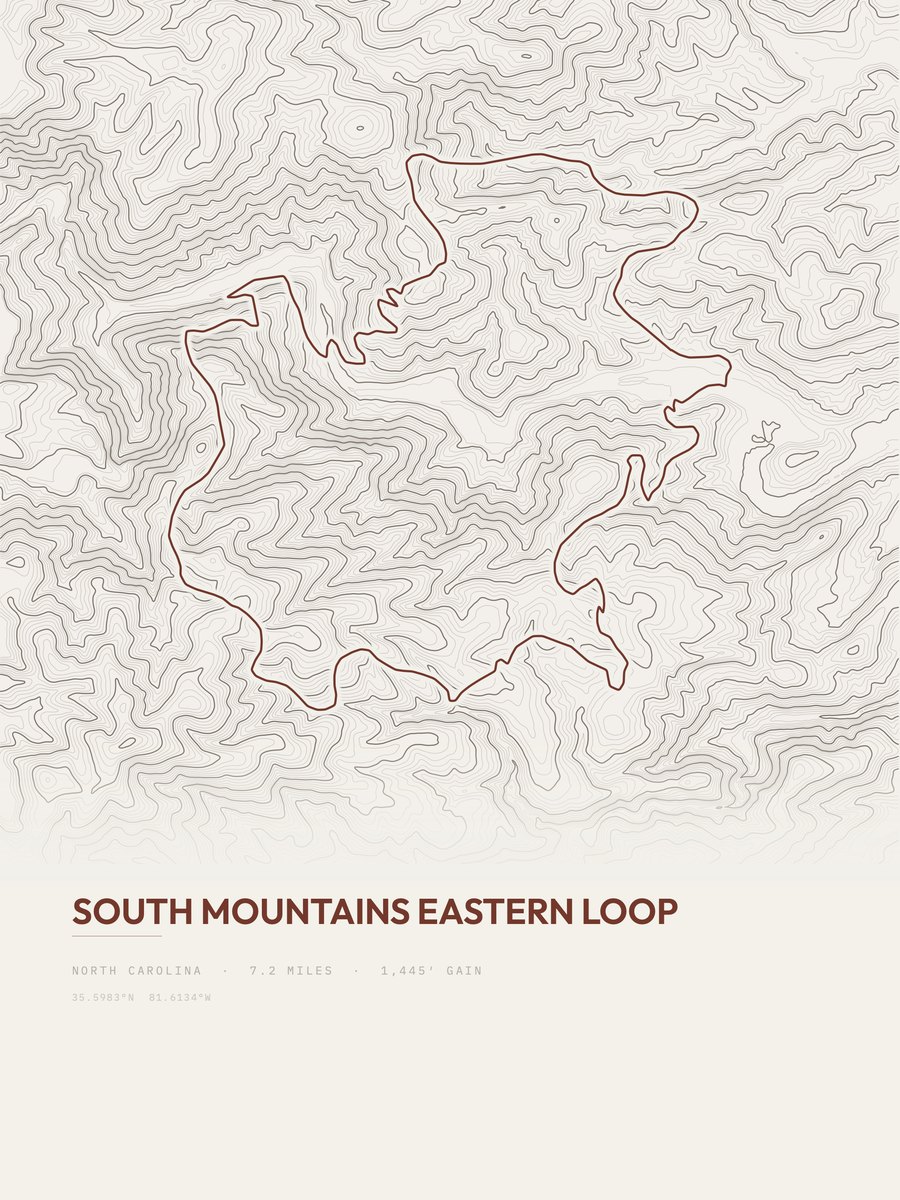 South Mountains Eastern Loop Topographic print