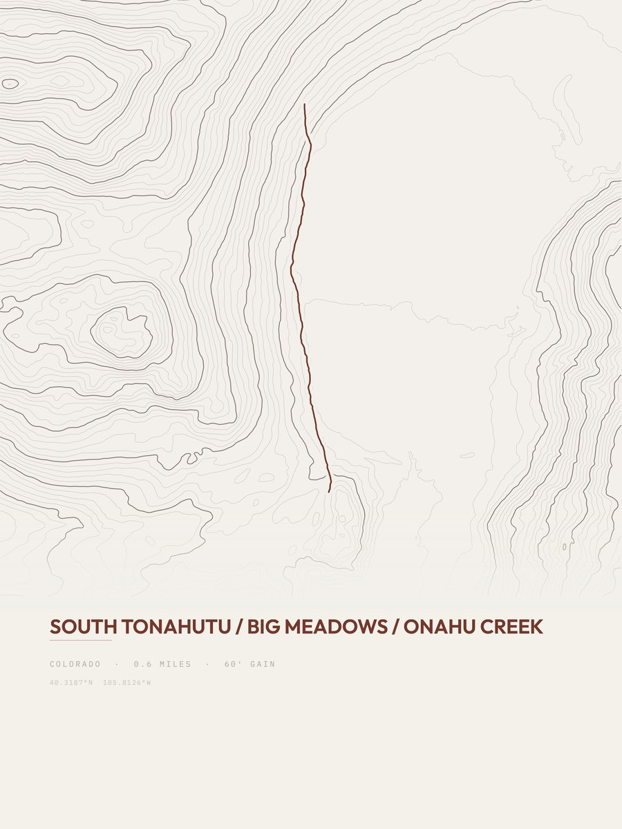 South Tonahutu Topographic print