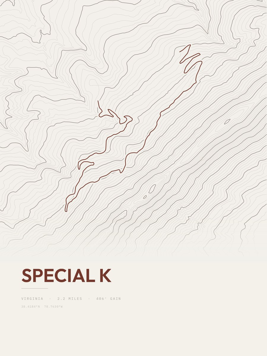 Special K topographic trail print