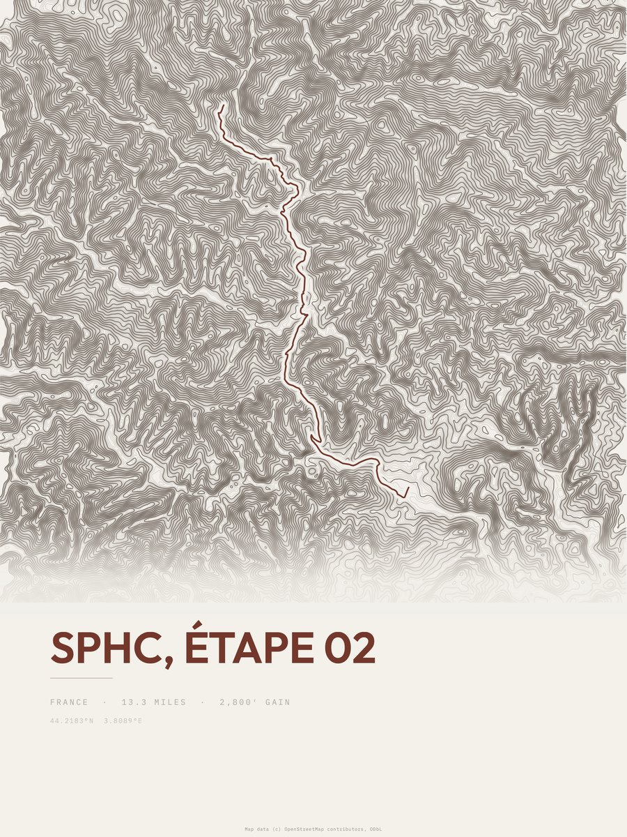 SPHC Topographic print