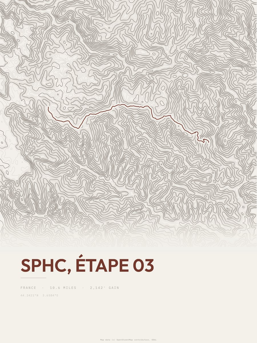 SPHC topographic trail print