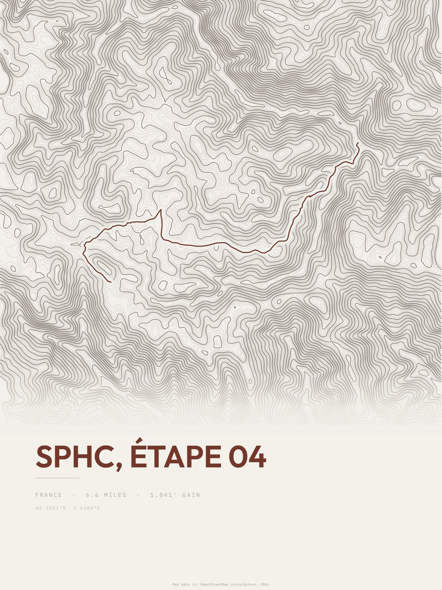 SPHC topographic trail print