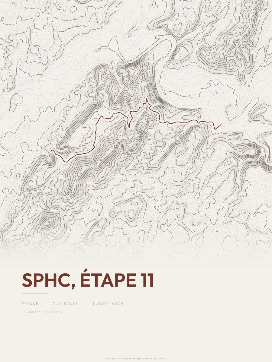 SPHC Topographic print