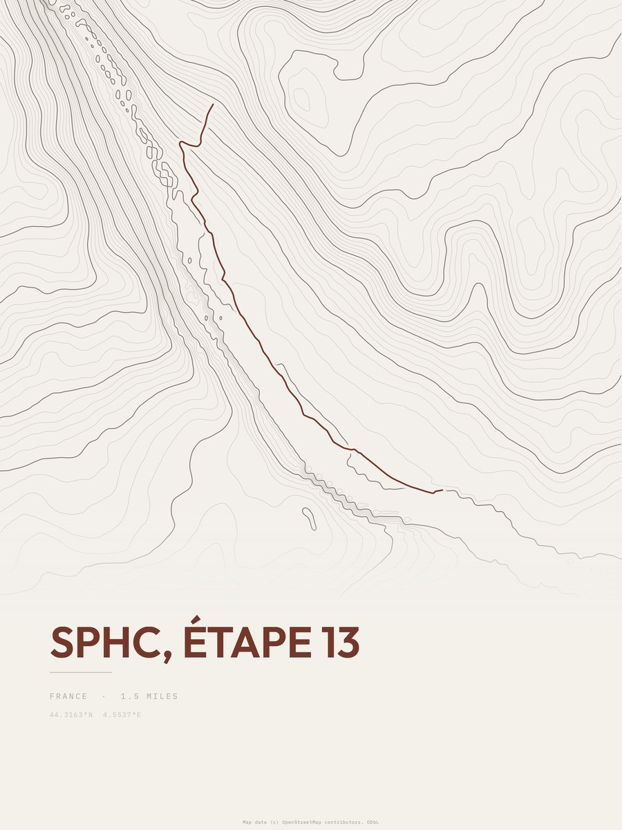 SPHC Topographic print