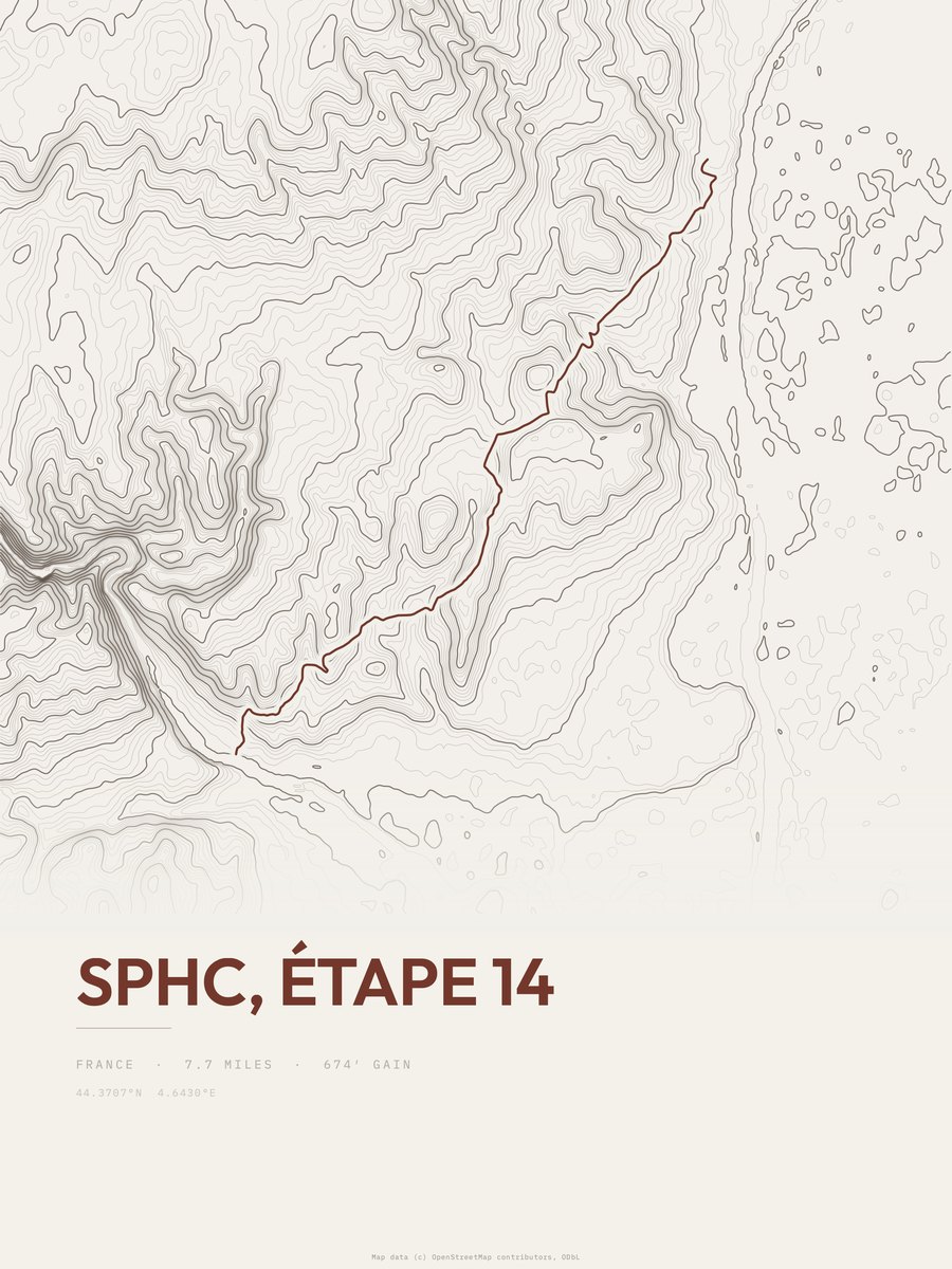 SPHC Topographic print