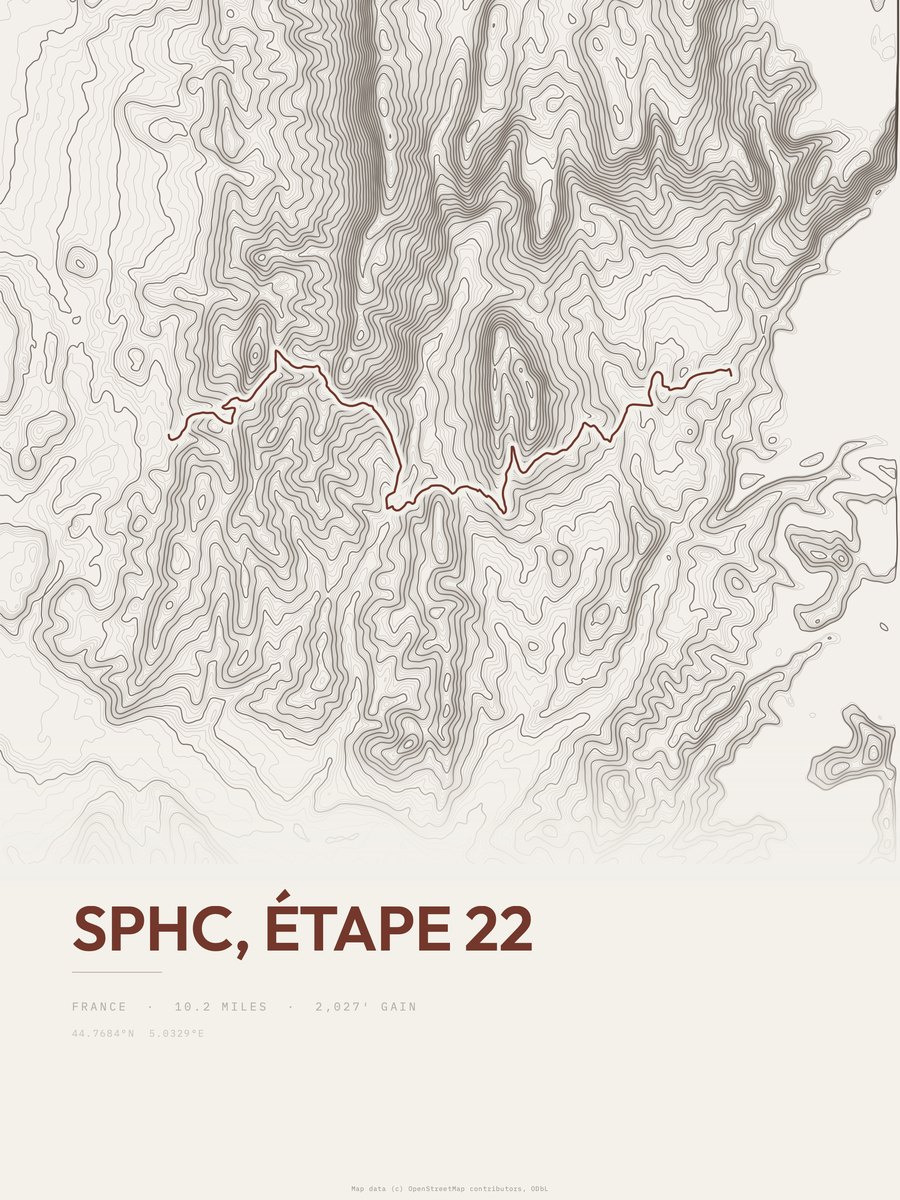 SPHC Topographic print