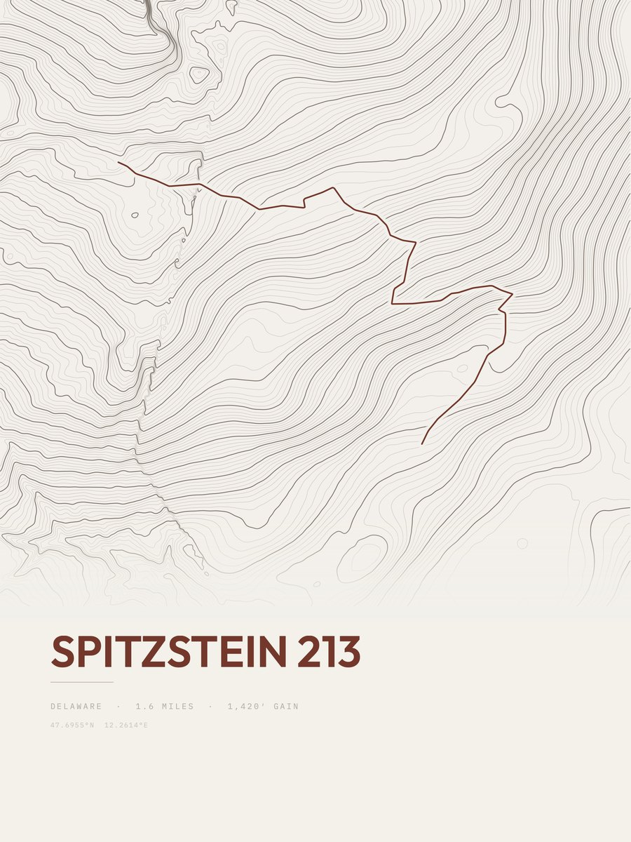 Spitzstein 213 Topographic print