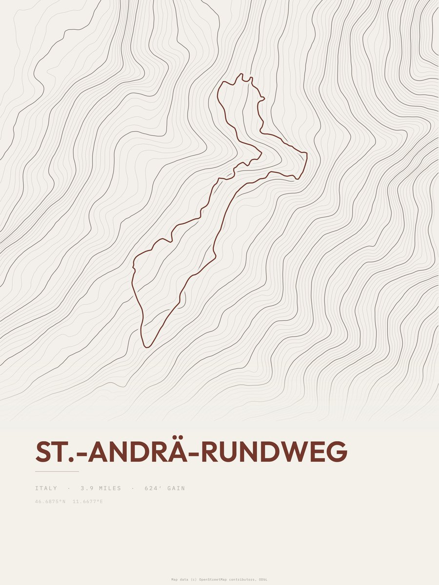 St.-Andrä-Rundweg Topographic print