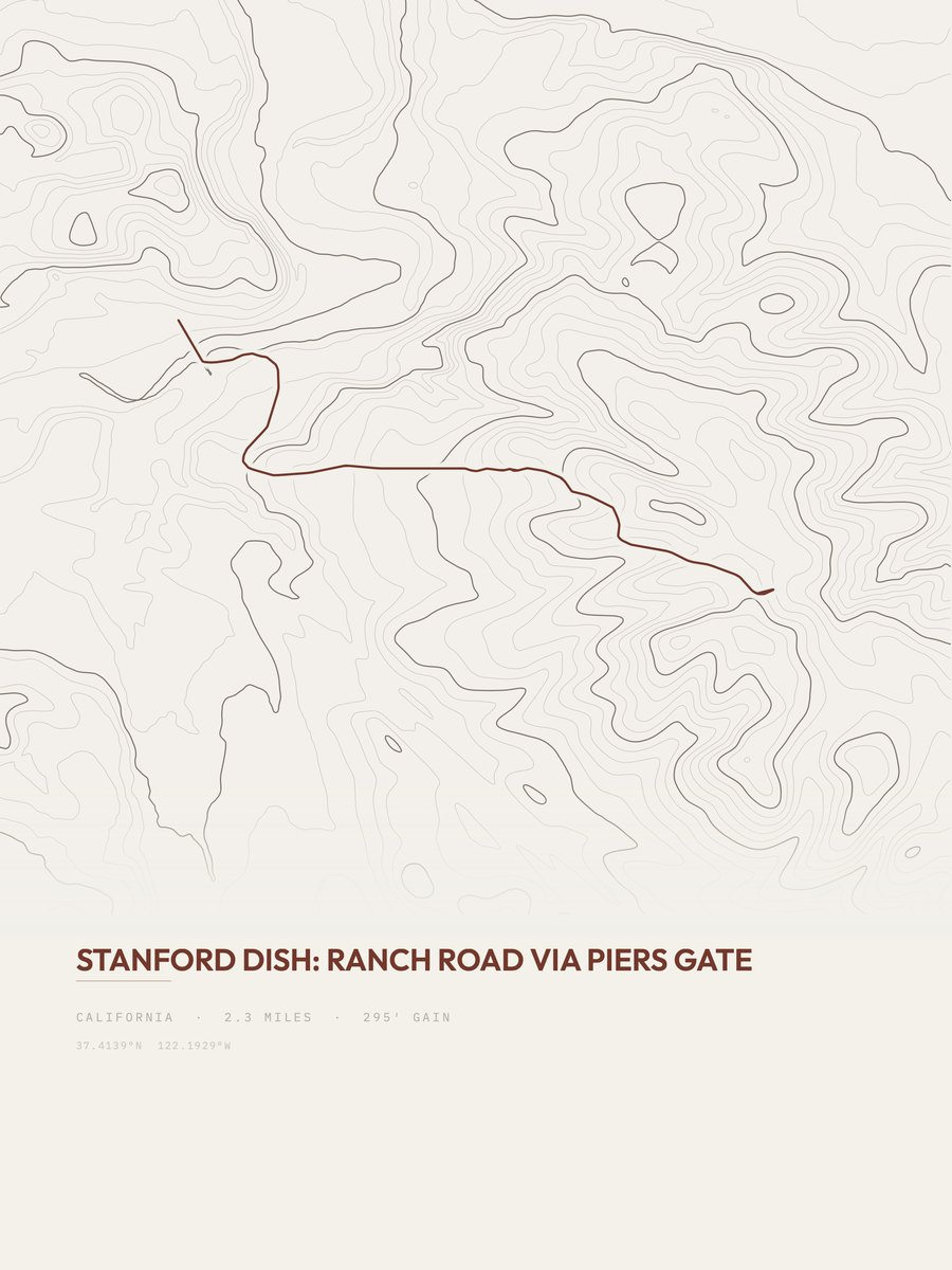 Stanford Dish Topographic print